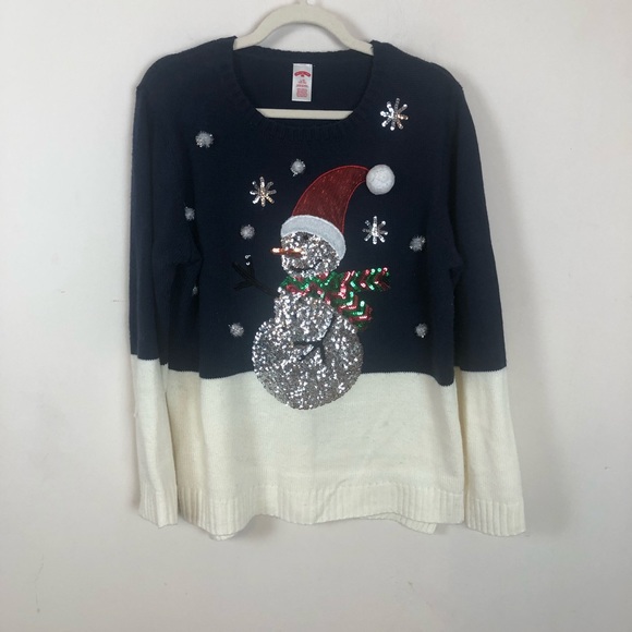 CHRISTMAS Snowman Sweater size Large - Picture 2 of 10